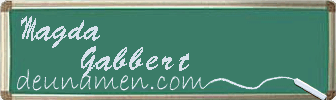Magda Gabbert Visitenkarte